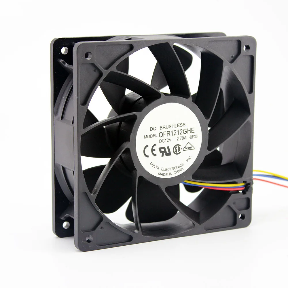 
Cheap 2.7a 120*120*38mm 6000rpm 4pin Wpm 12 Volt Dc Brushless Computer Cooling Fan Qfr1212ghe-9d89 Qfr1212ghe 