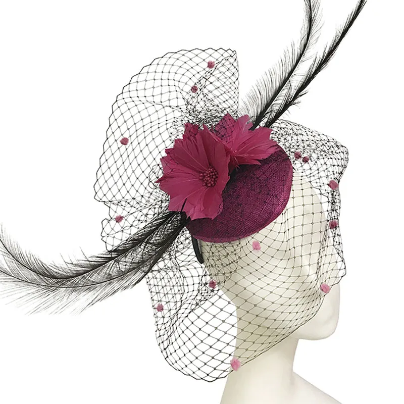 Элегантные дамские шляпы вуалетки высокого качества оптом