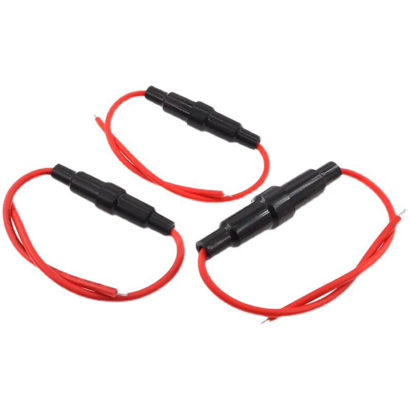 5x20mm 6x30mm  With Wire And Spring All Copper Wire Wale Female Shell Glass Fuse Holder