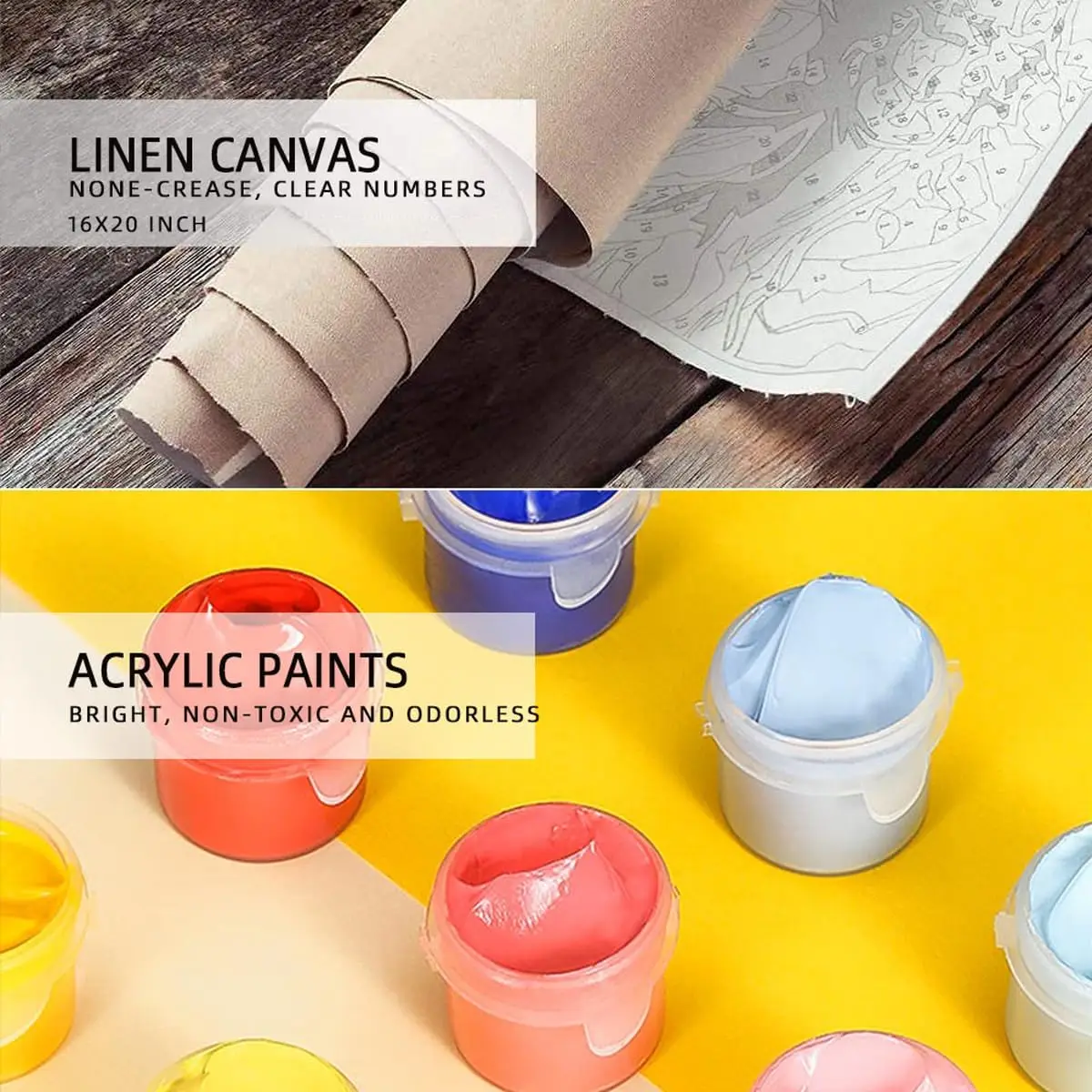 Suitable for children and adult beginners,DIY gift canvas Painting by numbers ,30 x 40cm colored cats and butterflies