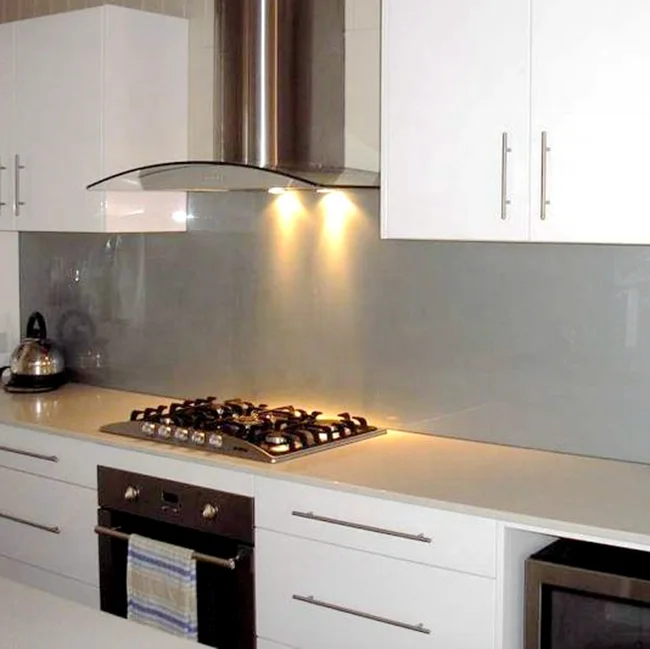 5mm 6mm toughened tempered silkscreen color glass kitchen glass splashback