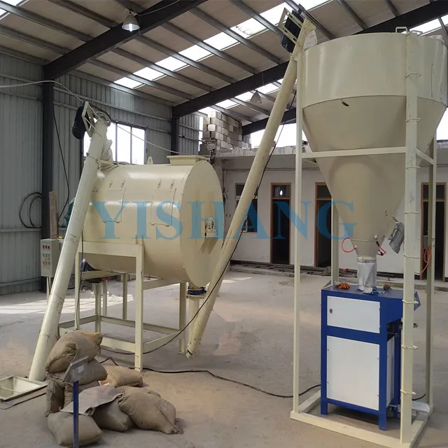 Semi-automatic premixed brick mortar mixer expanded and vitrified perlite ceramic tile grout making machine production line