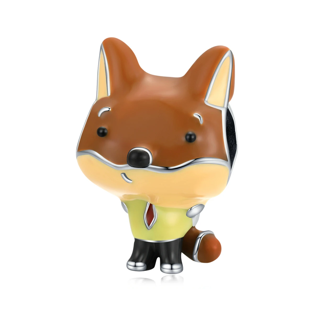 Аксессуары для бусин из серебра s925 пробы в виде лисы и льва