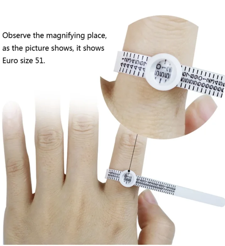US UK Standard Reusable Measurements White Ringsizer Ring Sizer Kr