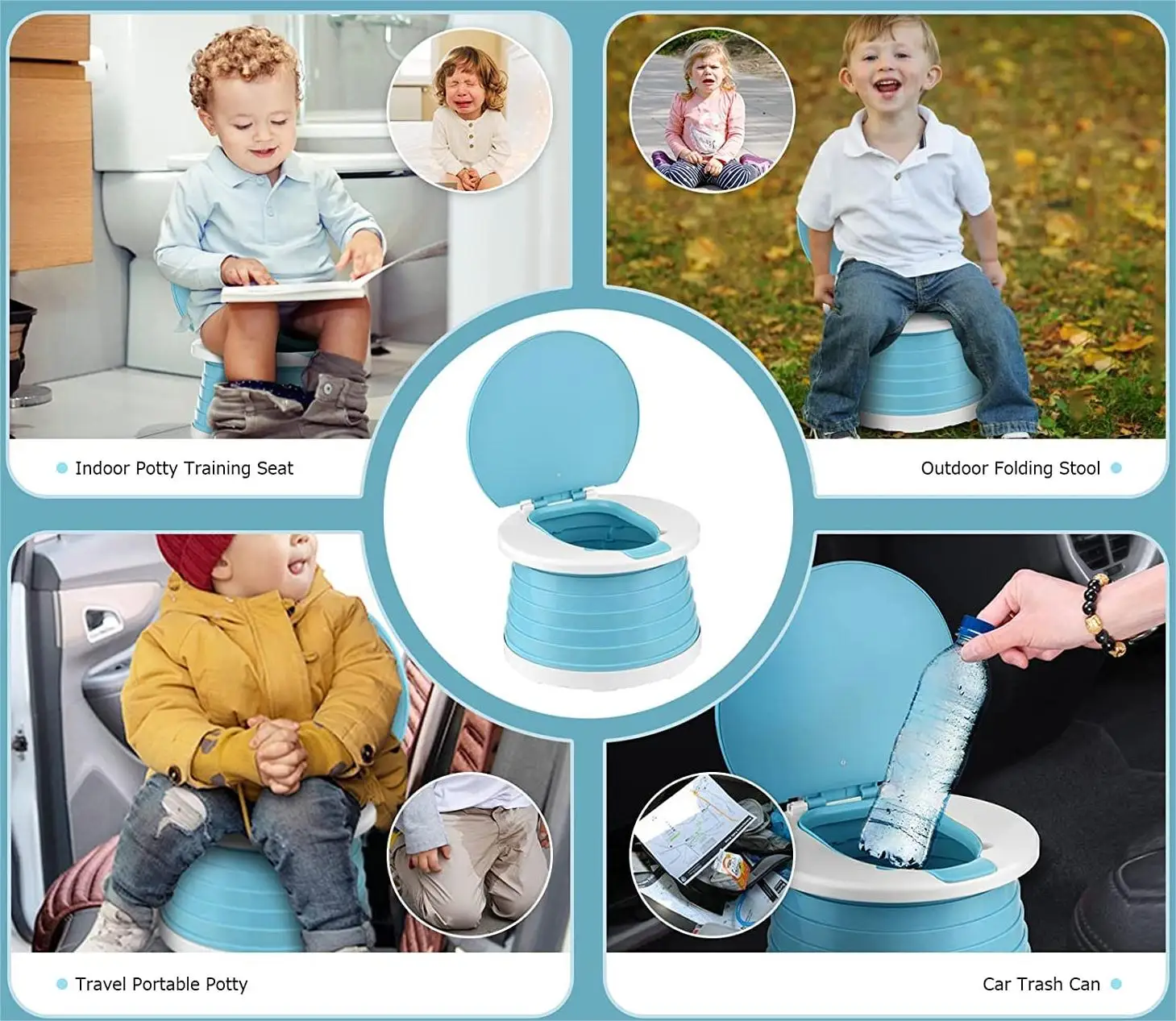 New Style Baby Safety Folding Portable Travel Potty Training Seat for Kids Travel Kids Safety Toilet Training Potty