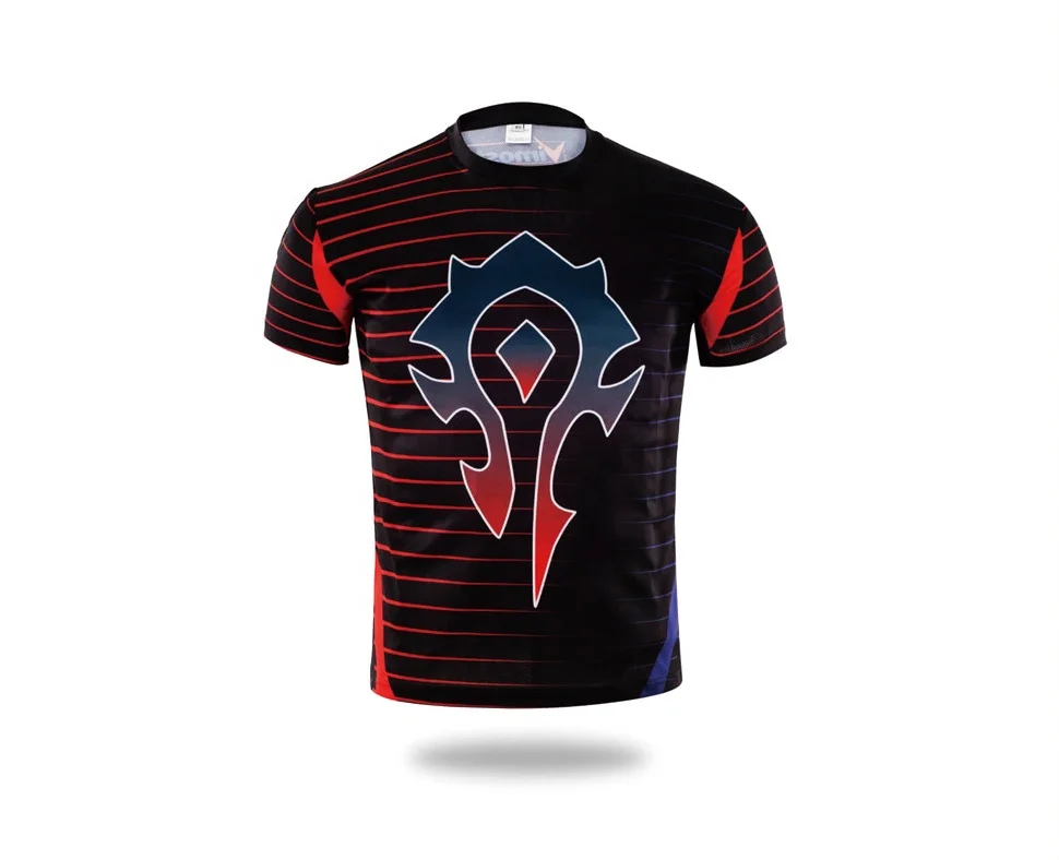 
New Design Breathable Quick Dry Custom Sublimation E-sports Gaming T-shirt 