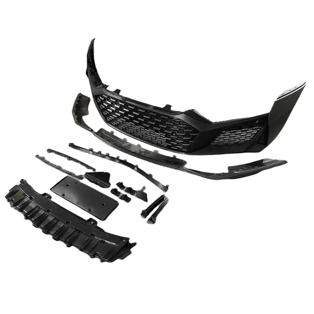 Used for Audi R8 high-performance modification parts PP+carbon fiber front lip front bumper grille body kit