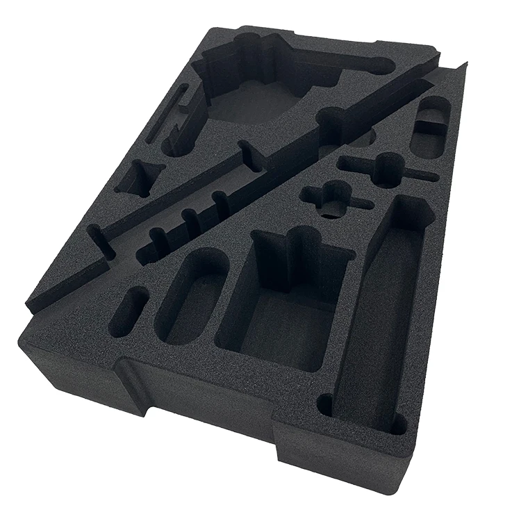 CNC integrated molding process eva hard sponge tool insert EVA foam engraved lining