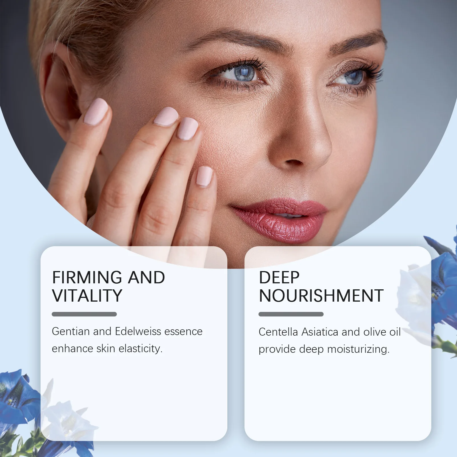 Tightening, Vitality, Deep Nourishing, Restoring Skin Vitality, Moisturizing Skincare, Facial Serum