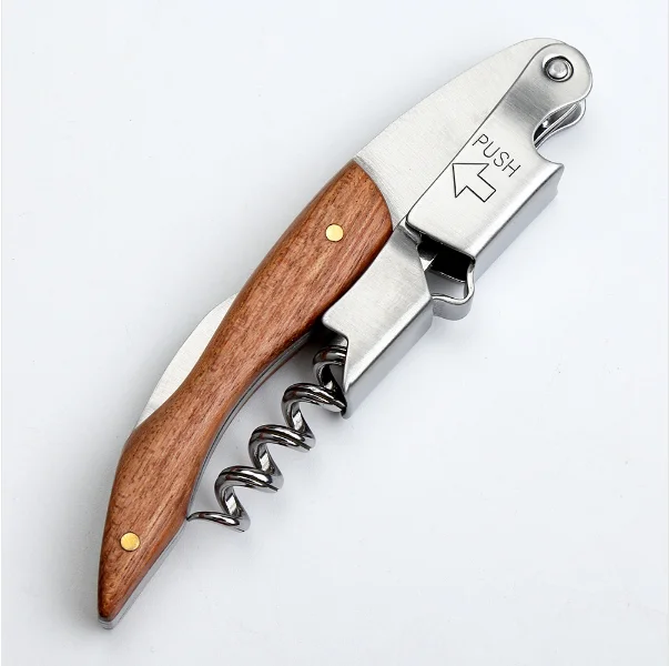 Manufacturers direct multi-functional wine wine opener solid wood opener seahorse wood wholesale