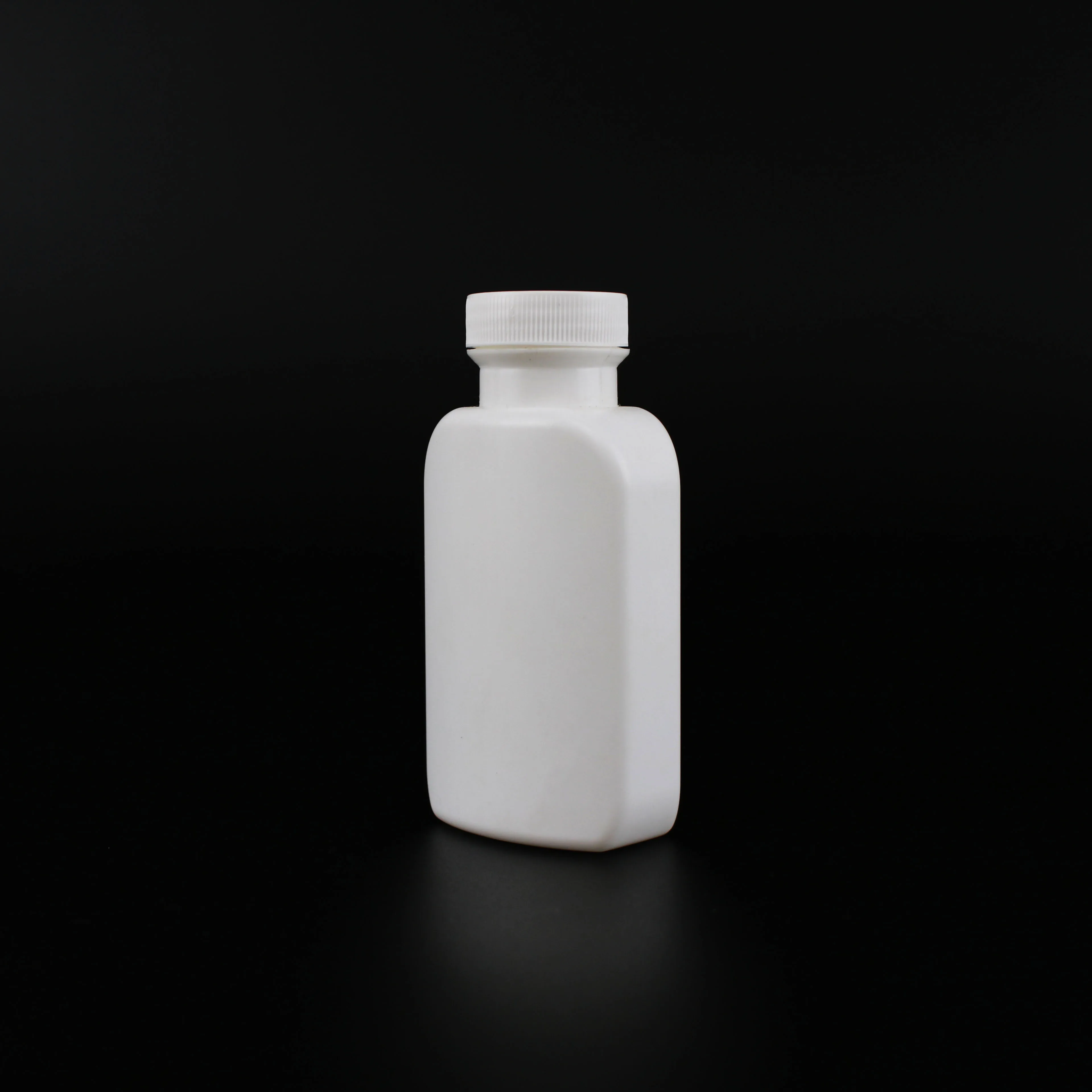 
wholesale 60ml HDPE white flat plastic pill bottle 