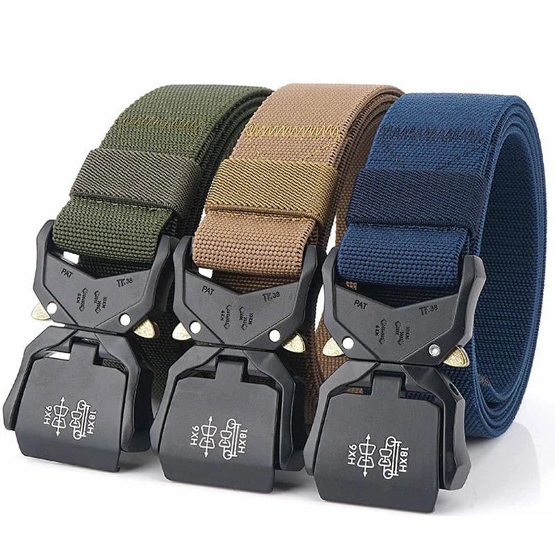 Wholesale 3.8 CM Wide Quick Release Elastic Tactical Belt Stretch Work Utility Belts for Men
