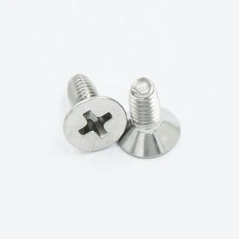 China Fastener Screw  Stainless Steel Micro Triangle Head Screw Cross recessed Flat head screws
