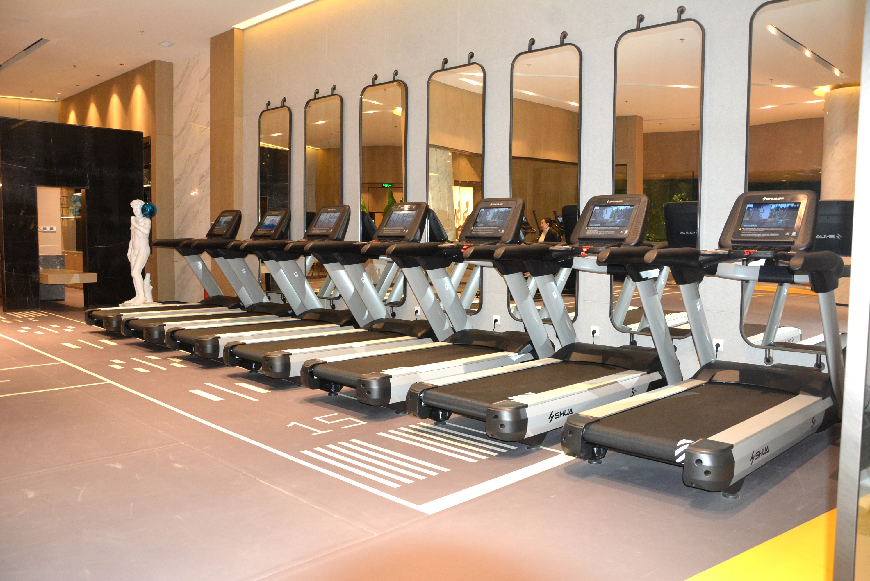 SHUA SH-5517S Commercial Treadmill (Touch Screen optional gym fitness equipment running machine supplier and manufacturer