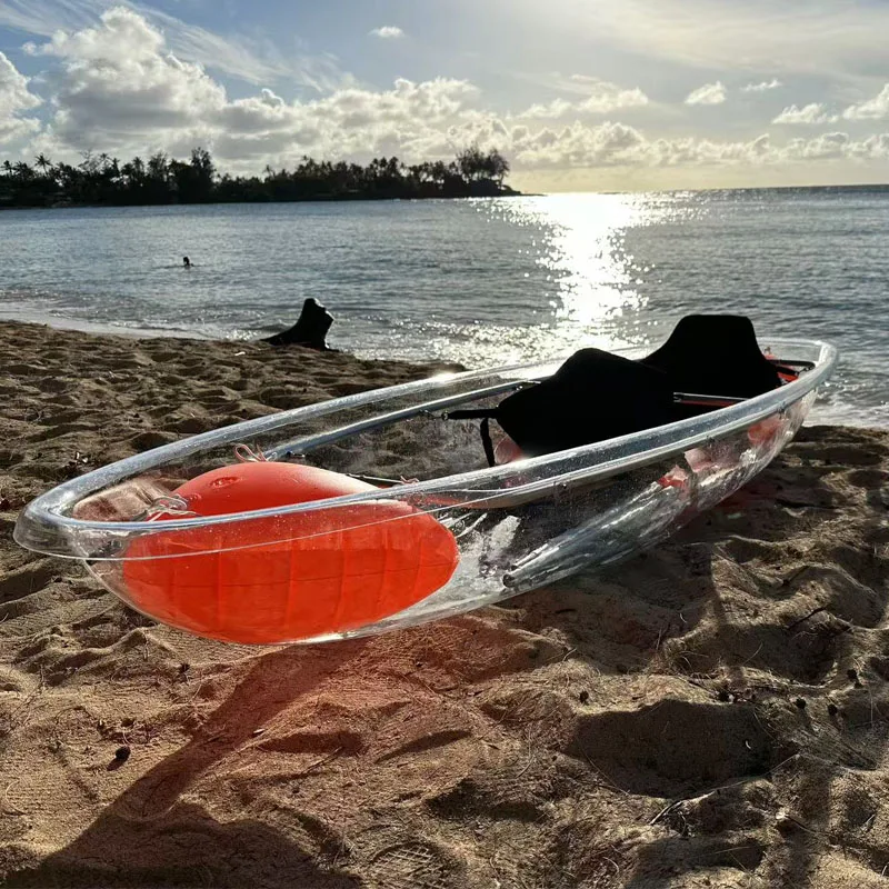 PC Transparent Boat Double Internet Celebrity Glass Boat Pool Transparent Boat Water Park Play Rowing