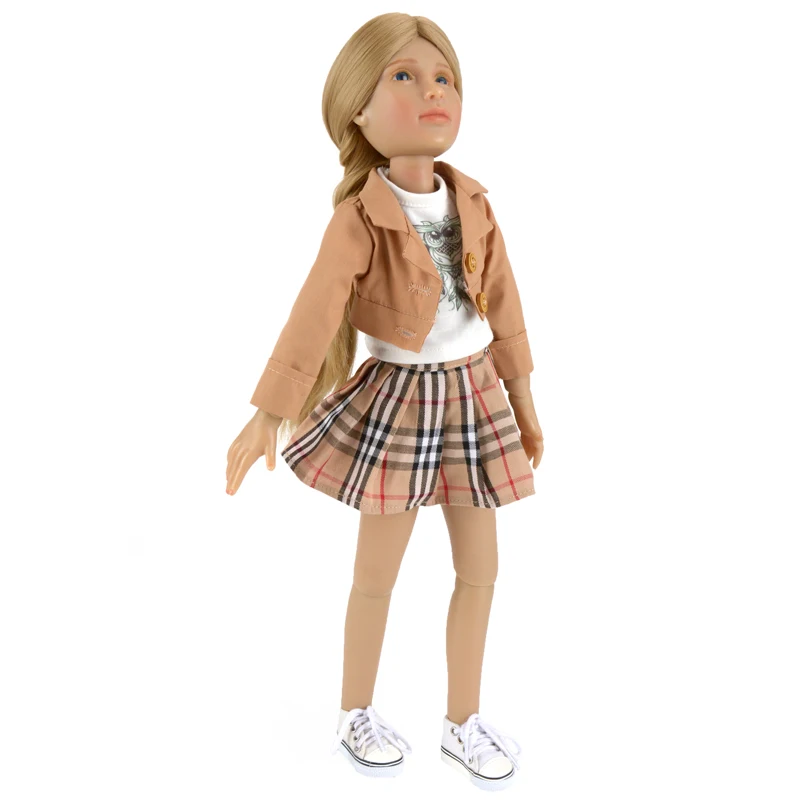 Everyest 18 inch full vinyl doll body 18' vinyl articulated body for bjd doll ball jointed dolls