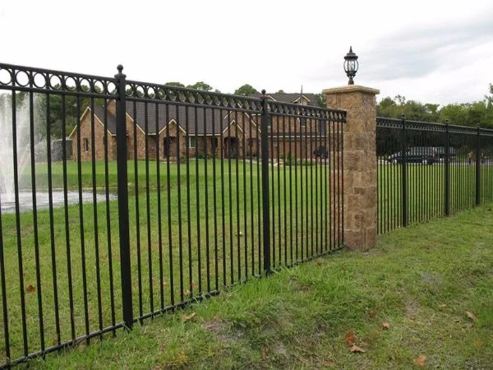 Powder Coated Steel Tubular Fencing Galvanized Spear Head Picket Steel Fence Galvanized Steel Fence