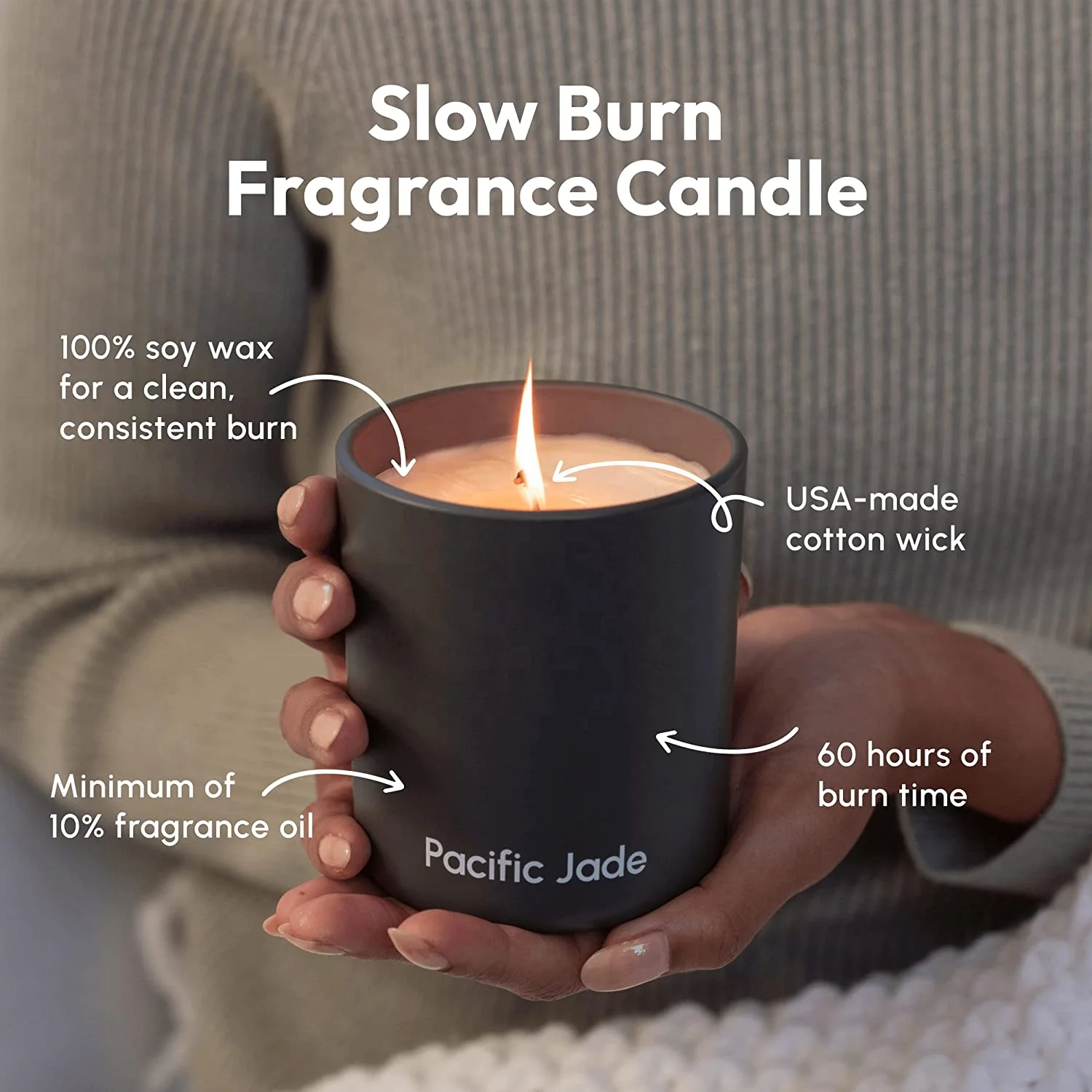Home Decoration Custom Soy Wax Cement Scented Candle
