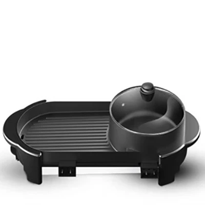 Shabu Shabu Pot with Divider KBBQ Grill Smokeless Non-stick Separate Dual Temperature Control