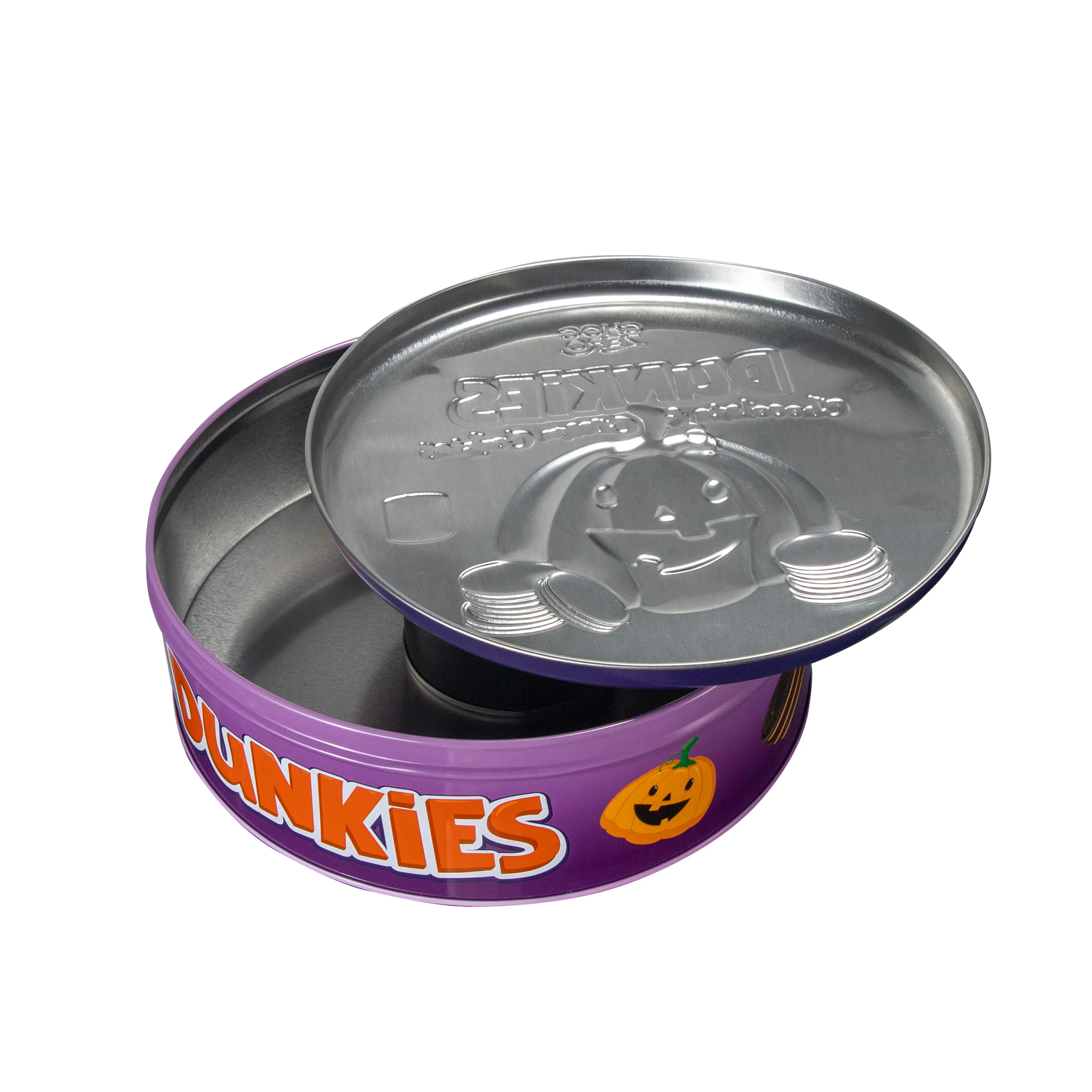 Recyclable Metal Food Tin Box  round Styles for Candy Chocolate Cake Chewing Gum Packing Made of Tinplate