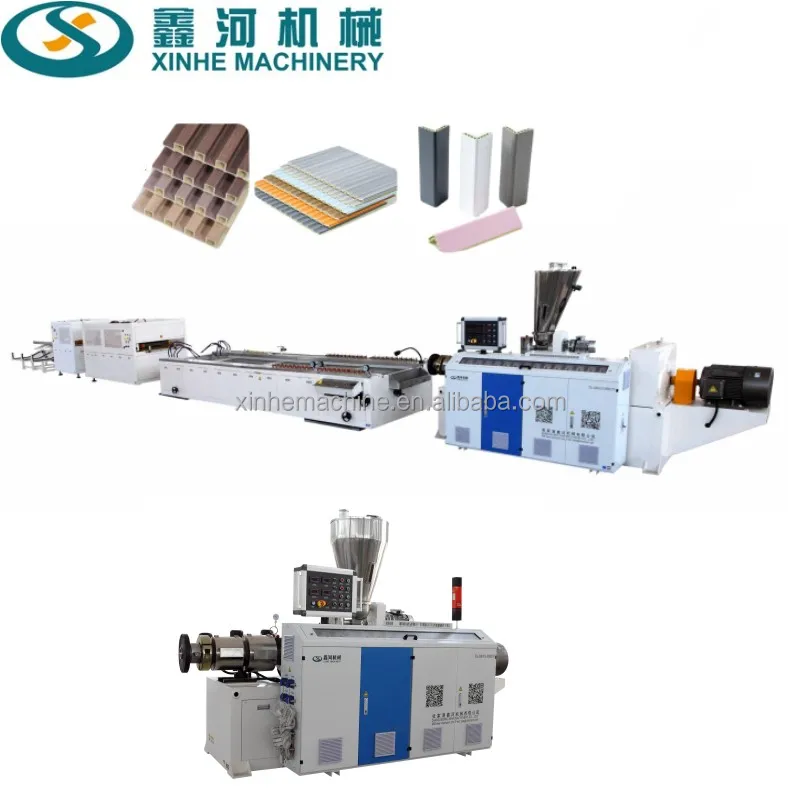 Two screw WPC Automatic 3d Wall Pvc Panel Machine Wall Panel Making Machine   PVC WALL PANEL BOARD ECTRUDER MAKING MACHINE