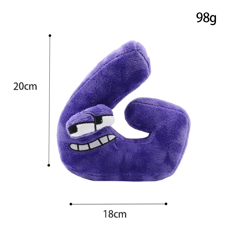 2024 Ama zon  8 Inch Alphabet ABC Plush Toy Alphabetic Letter Stuffed Animal Plush Doll Educational Toy For Kids