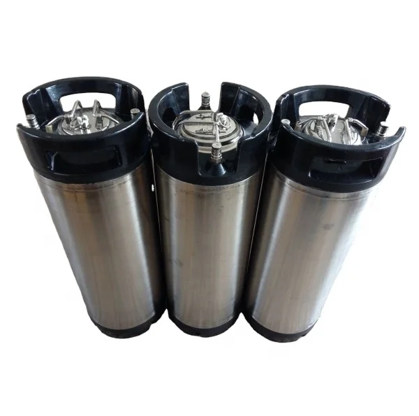 Brand new 5 Gallon Ball Lock Cornelius Beer Keg With Rubber Handle, Pressure Relief Valve Lid