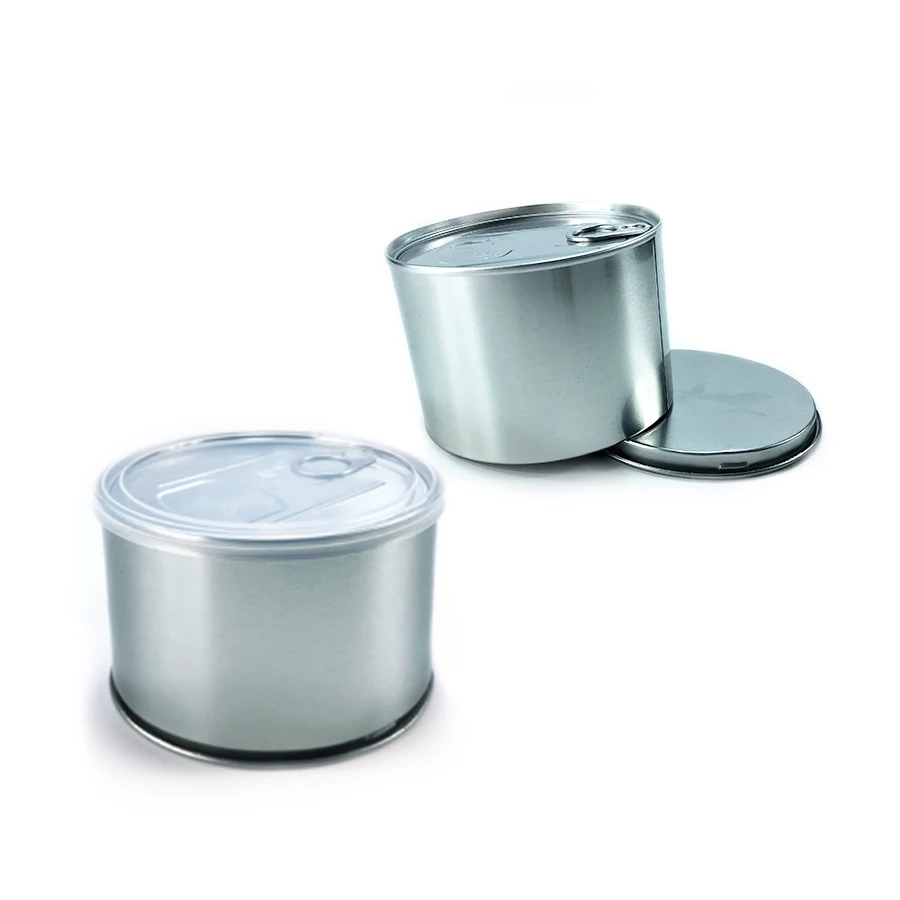 
HEMPACKA Manufacturer Self Seal Tin Can Tuna Tobacco Tin Cans With Lever Lid Wholesale 