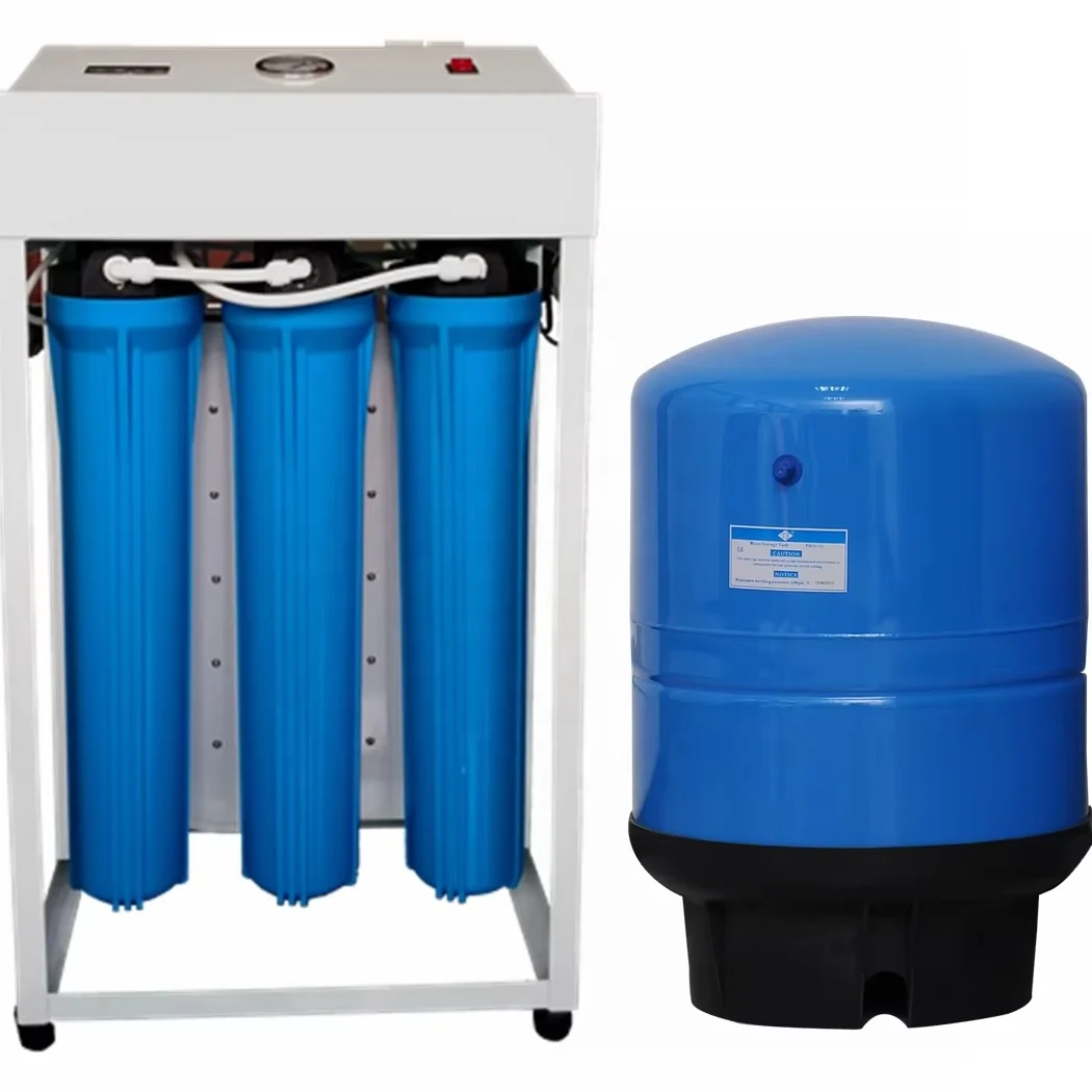 HIKINS 5-Stage Commercial Steel Shelf Direct Drinking Reverse Osmosis Water Purifier RO Membrane