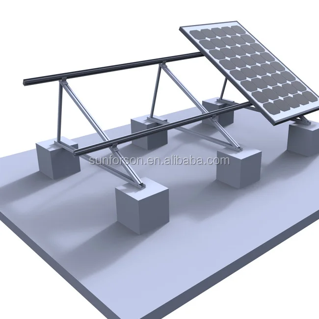 Плоская крыша Солнечная Монтажная система структура PV модуль плоская монтажные кронштейны алюминиевые солнечные Монтажные