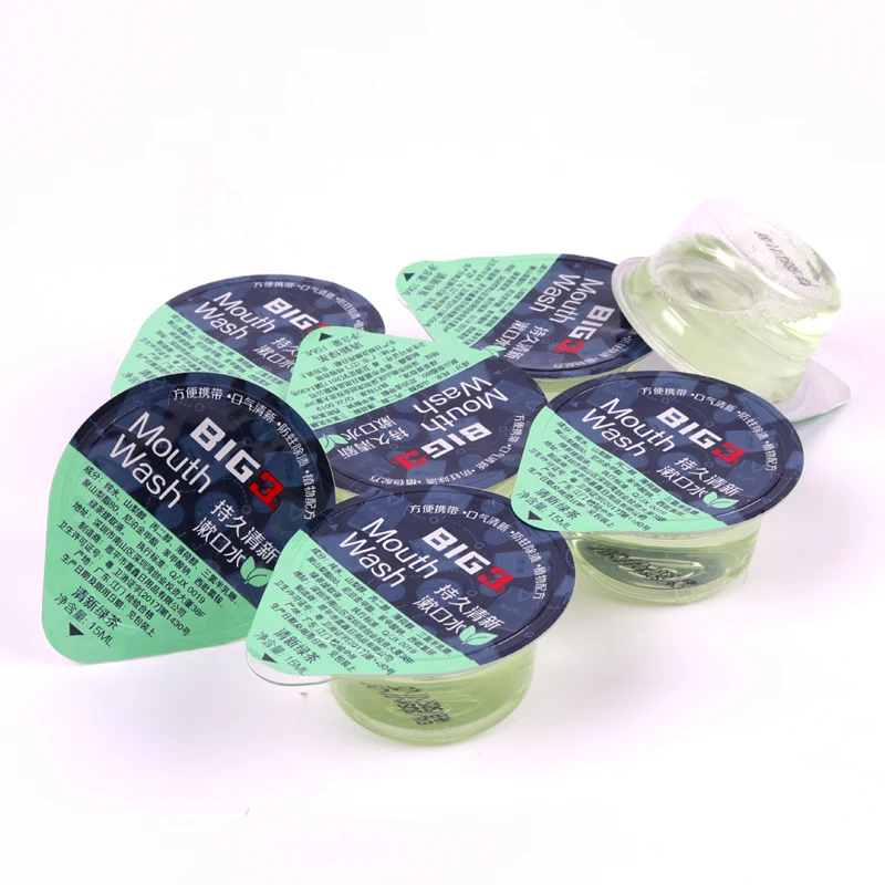 Source factory wholesale customized disposable portable jelly cup mouthwash