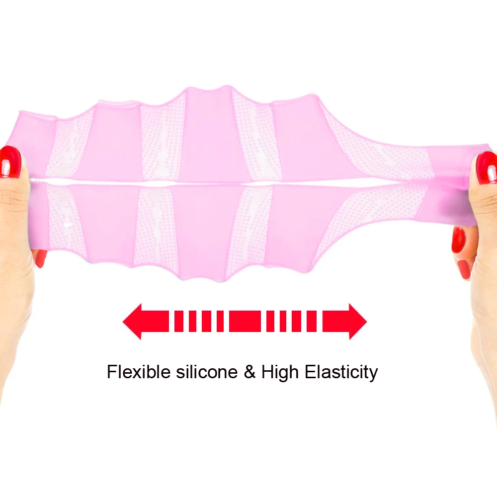 Silicone Swimming Gloves Swimming Finger Webbed Gloves Flippers Fins Paddle Frog Hand Swimmers Web Training Paddles Swim Webbed