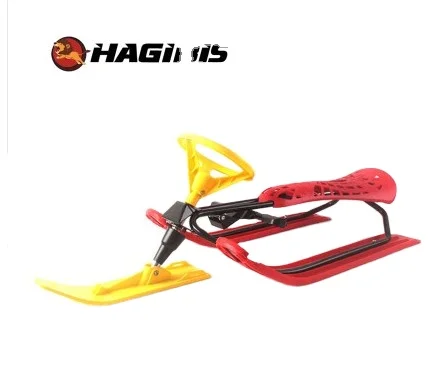 
Steel snow mobile for kids snow sled for children 6+steerable scooter 