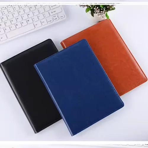 360 Degree Foldable Custom High-quality PU Leather Portfolio Folder Clipboard Holder
