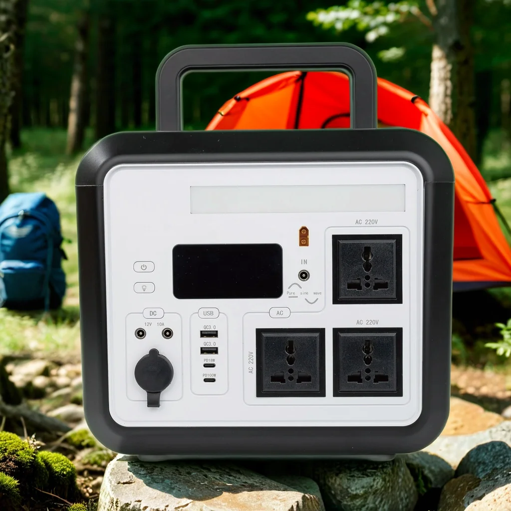 solar hybrid generator 1000W 1500W solar batteries 500Wh 800Wh 1000Wh for home and camping