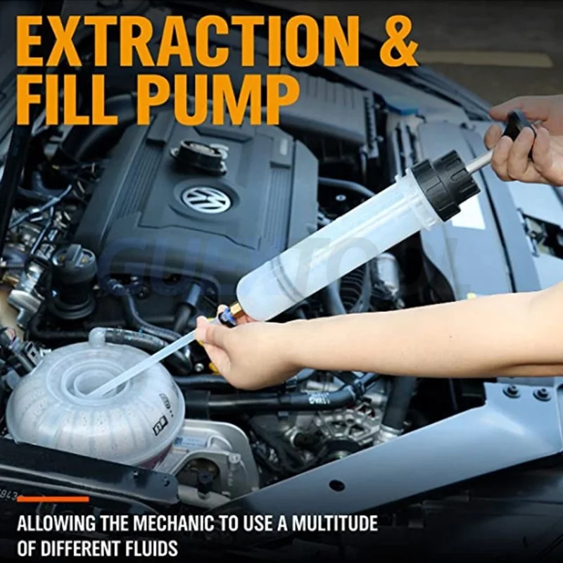 Car Brake Fluid Oil Extractor Auto Oil Change Syringe with Hose Manual Fuel Suction  Filler Fluid Oil Change Evacuator Pump