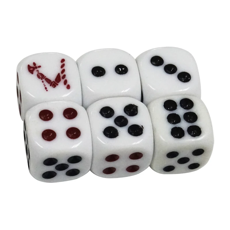 12mm 14mm 16mm 18mm 20mm 25mm Customize One Side or Six Sides of the Six-sided Dot Dice Pattern Can Be Carved Printed