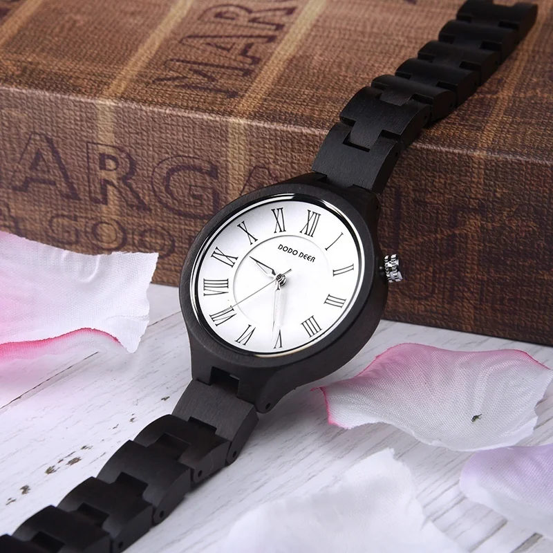 DODO DEER Top Brand Quartz Wood Watch OEM with Roman Numerals Female Chinese Wholesale Wooden Watches