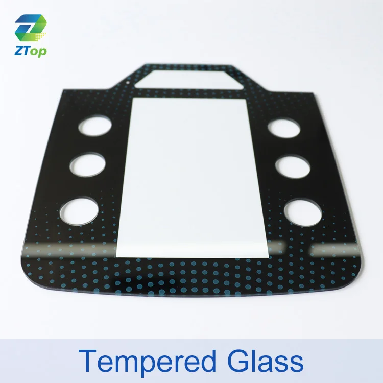Irregular AR AG Coating Tempered Glass Screen Printing With Hole For LCD OLED TFT Electronic Display