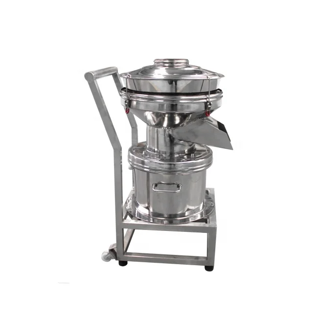 DZJX Small Sugar Powder 450 Soy Milk Liquid Shaker Vibrating Screen Vibration Sieve Separator Filter Machine Yellow