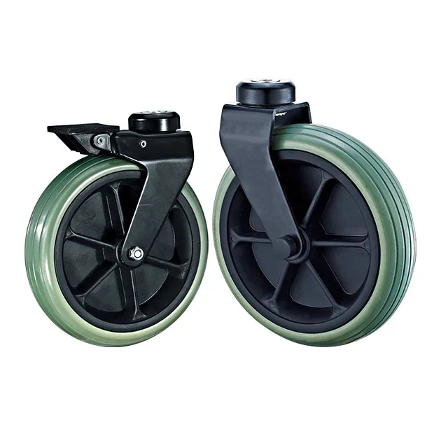 Медицинские колесики 8 дюймов тележка для чрезвычайных ситуаций пенообразовательные полиуретановые колеса медицинского оборудования на