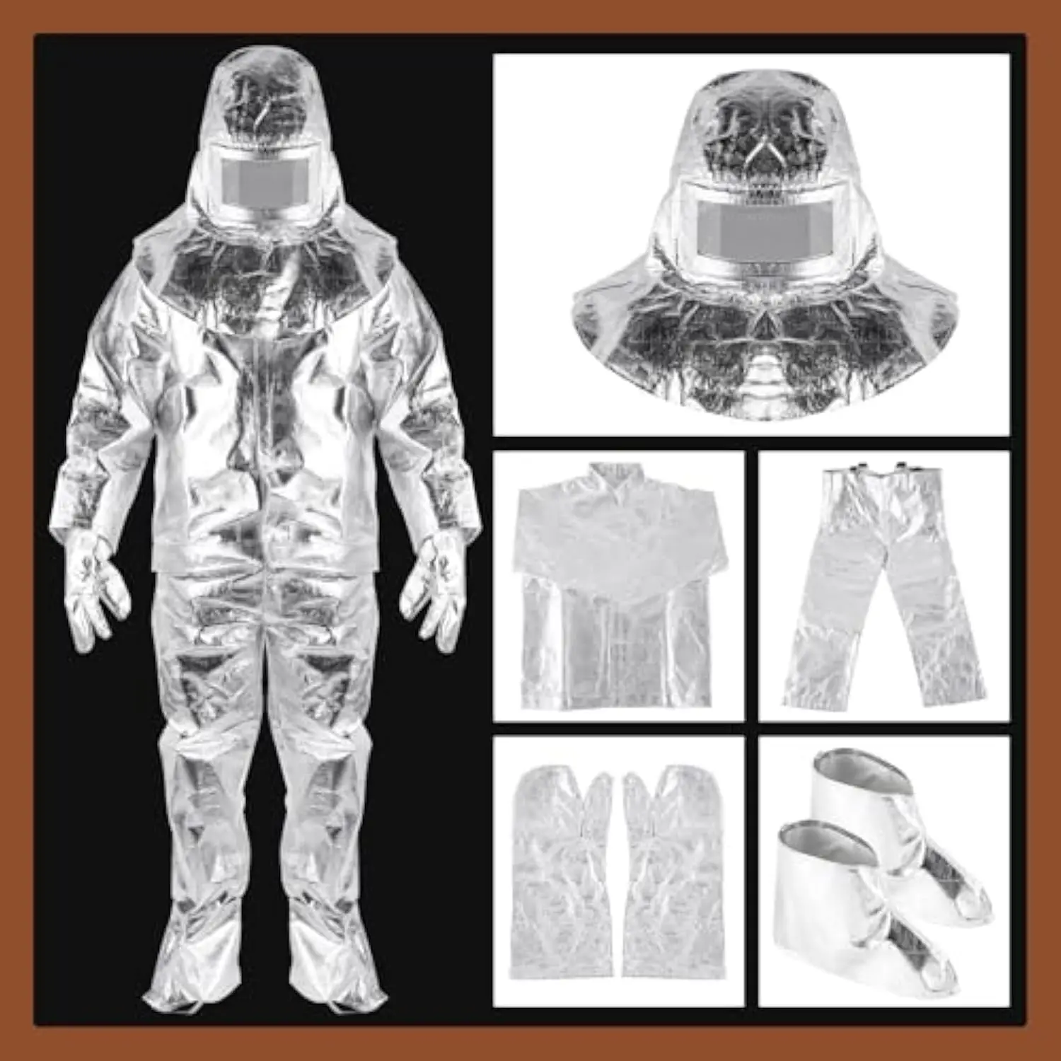 Manufacturer Wholesale High Temperature 500 Degree Fire Heat Resistant Aluminum Foil Industrial Suit Firefighting Safety Cloth