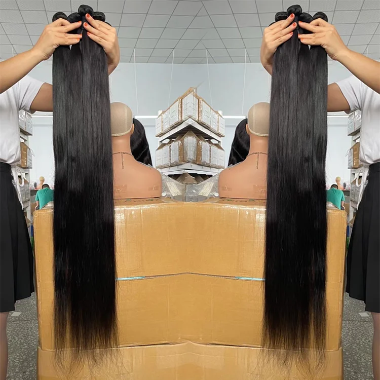 Super Double Drawn Cuticle Aligned Raw Vietnamese Human Hair Bundle Vendors Wholesale Raw Indian Temple Human Hair Extensions
