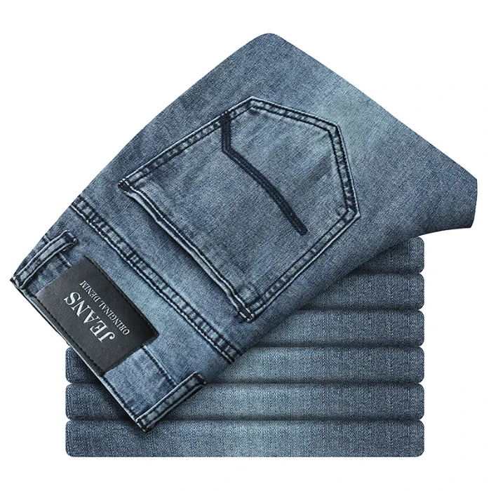High Quality of Exports Skinny Jeans for Men Stylish Blue Gray Vintage Softener Straight Knitted Jean Material 10 Fabric WASHED