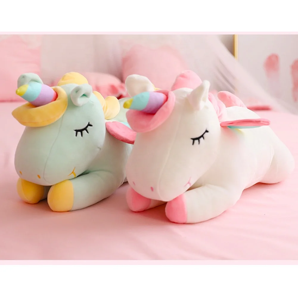 Animal decorative pillow free sample unicorn plush toy stuffed Unicorn cushion Cute large unicorn stuffed animal