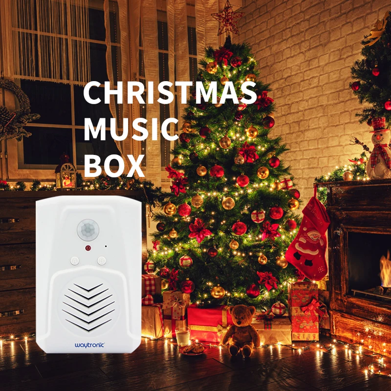 Auto Sensing Christmas Music Box Player PIR Infrared Human Movement Sensing Activated Voice Christmas Music Player