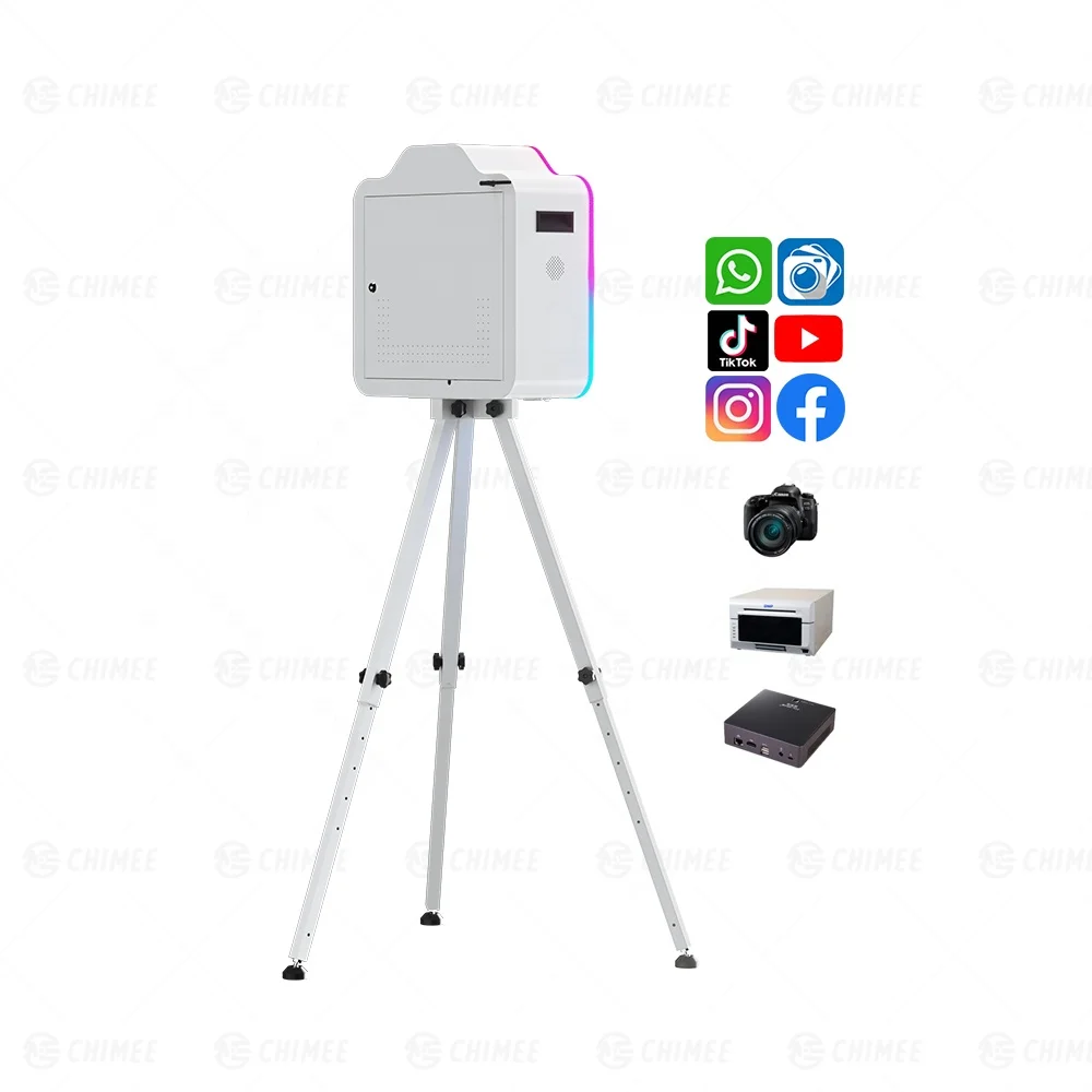 party supplies machine photobooth 15.6 inch lcd touch screen digital selfie kiosk open air photo booth shell metal case