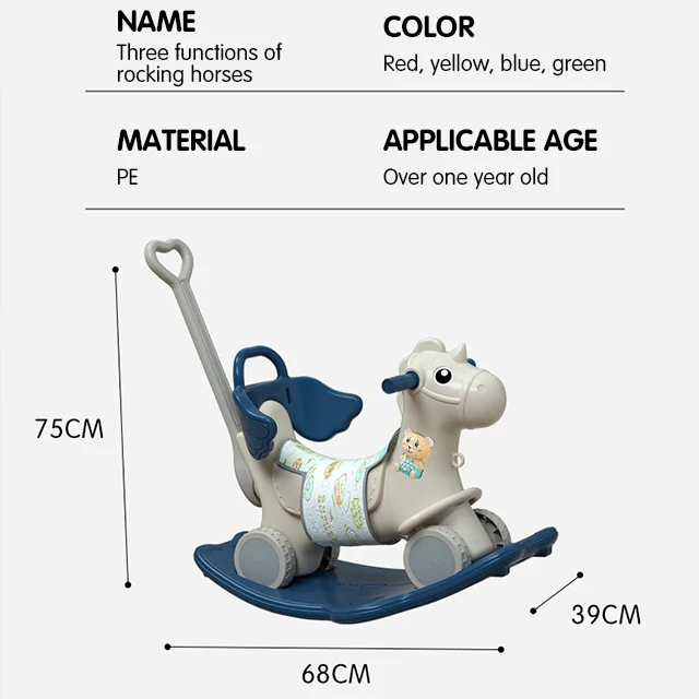 High Quality Rocking Horse Wholesale Customized Garden Rocking Horse Kindergarten Animal Rocking Horse