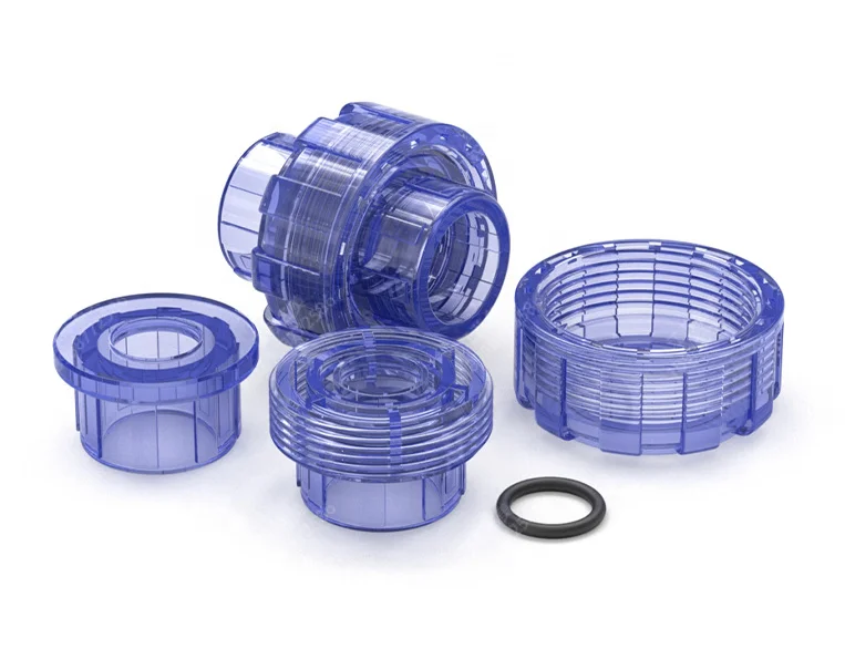 Transparent UPVC pipe fittings Transparent UPVC pipe Union  DN15-DN50