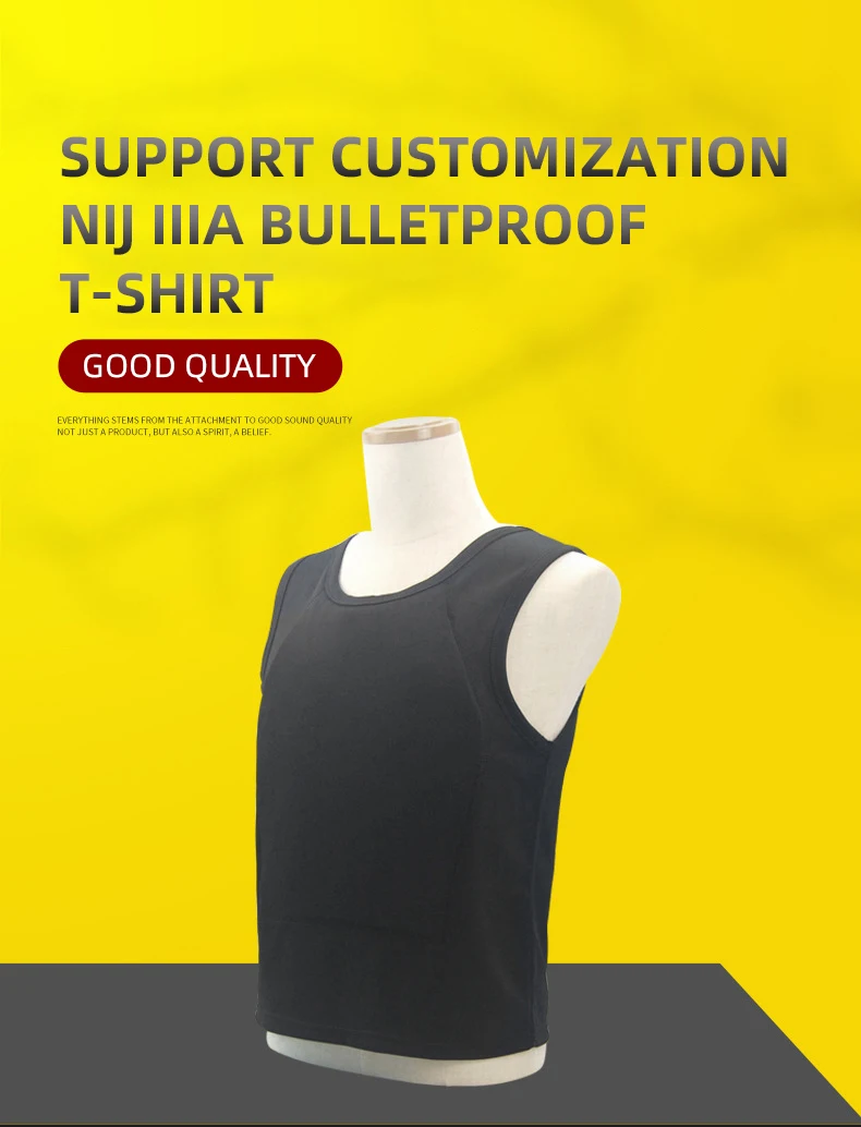 Us Standard Nij Iiia Ballistic T-shirt Safety Protection Light concealed bulletproof vests